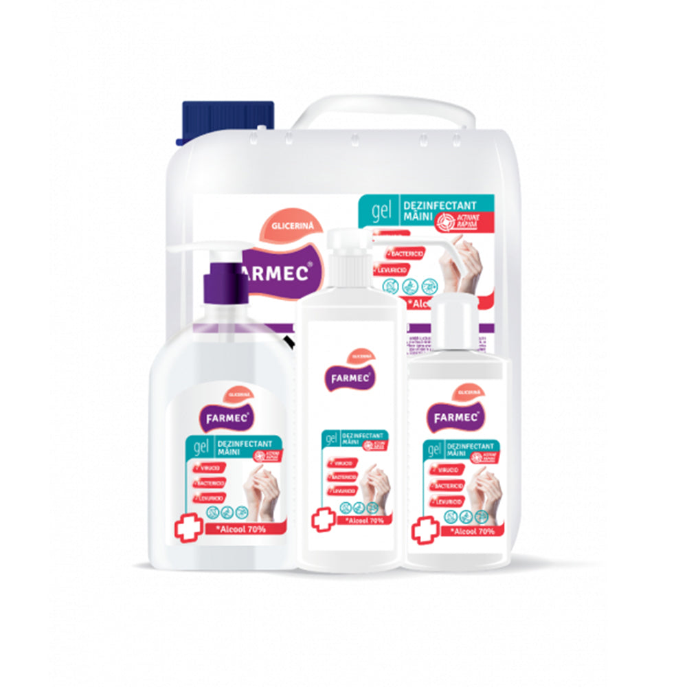 Gel Dezinfectant Maini Farmec cu 70% Alcool, 500 ml