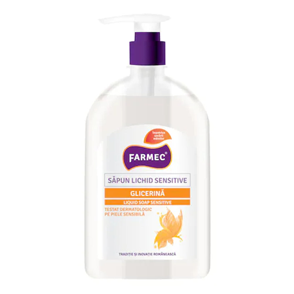 Sapun Lichid Farmec Sensitive cu Glicerina, 500 ml
