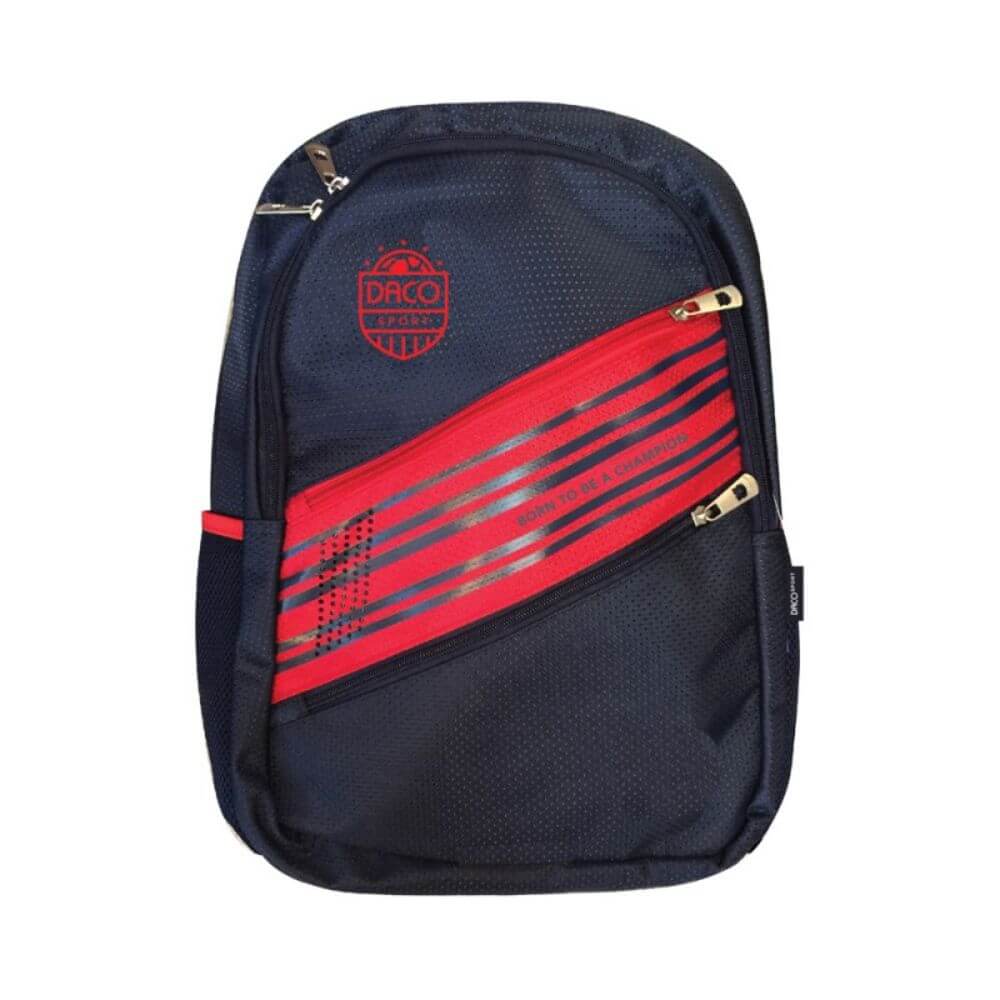 Ghiozdan DACO pentru Scolari, Dimensiuni 44x30x15 cm, Material Poliester, Culoare Albastru/Rosu, Ghiozdane Scolari, Ghiozdan Scolar, Ghiozdan Liceu, Ghiozdane Adolescenti, Ghiozdan Scoala Baieti, Ghiozdane DACO, Ghiozdan Albastru