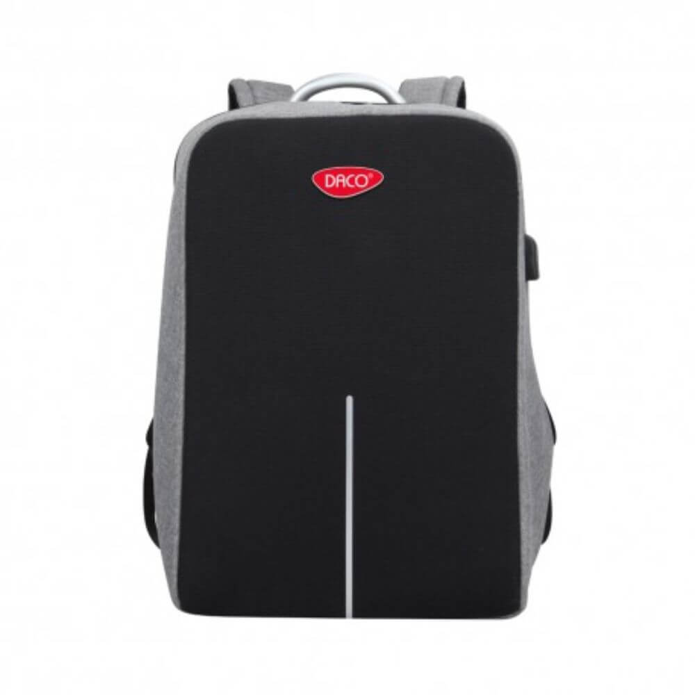 Ghiozdan DACO pentru Laptop, Dimensiuni 44x37x13 cm, Compartiment pentru Laptop, Material Poliester, Culoare Negru/Gri, Ghiozdane Scolari, Ghiozdane Adolescenti, Ghiozdane DACO, Ghiozdan Negru, Ghiozdan Gri, Ghiozdane Laptop, Rucsac Laptop, Geanta Laptop
