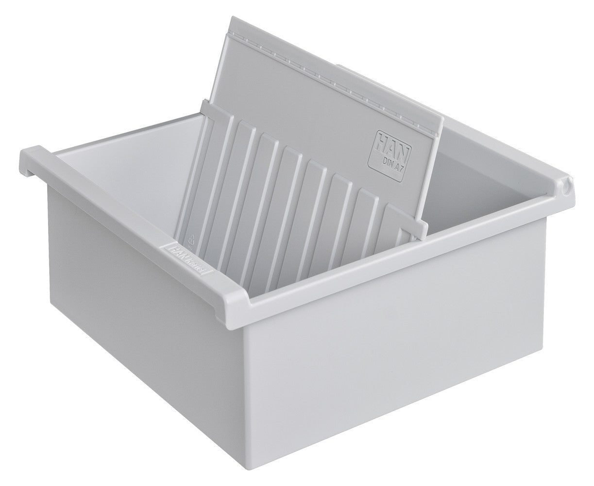 Fisier Liniar A7, Pentru 800 Fise Cartonate, Cu 1 Separator Cu Index, Han - Gri Deschis