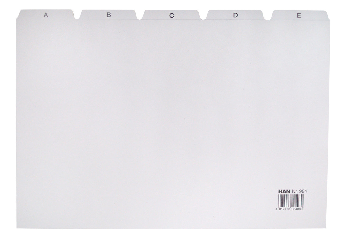Index A-z Orizontal, Format A4, 25 File/set, Han