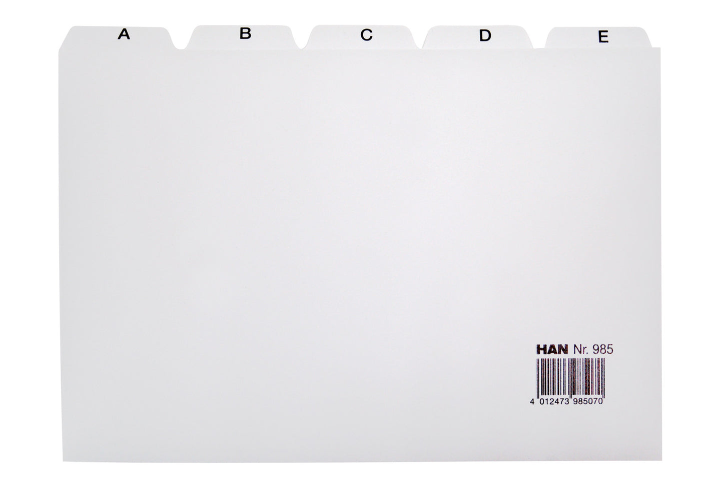 Index A-z Orizontal, Format A5, 25 File/set, Han
