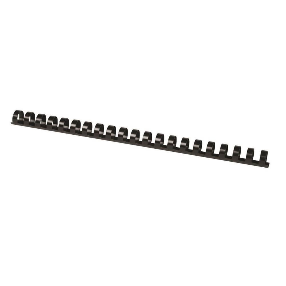Inele din Plastic pentru Indosariere EVOffice, Dimensiune 14 mm, Capacitate 125 Coli, 100 Buc/Bax, Culoare Negru, Spirale din Plastic de Legat