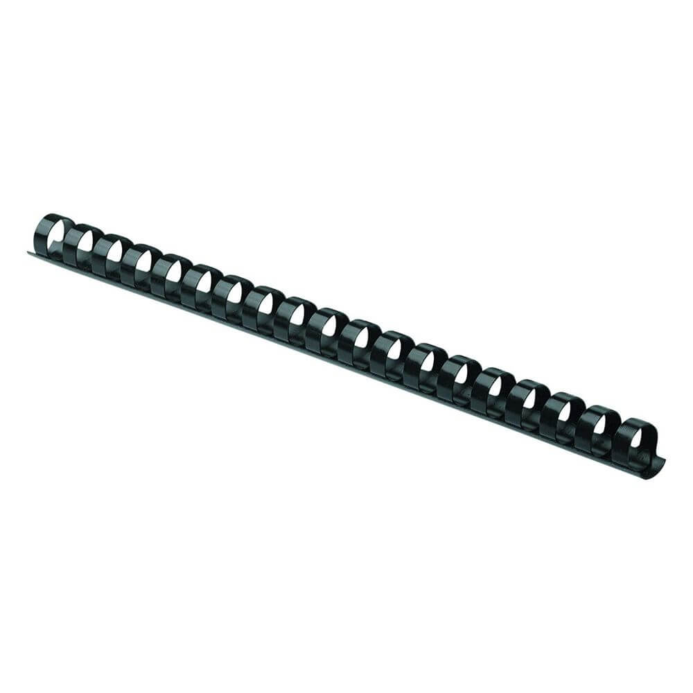Inele din Plastic pentru Indosariere EVOffice, Dimensiune 18 mm, Capacitate 165 Coli, 100 Buc/Bax, Culoare Negru, Spirale din Plastic de Legat