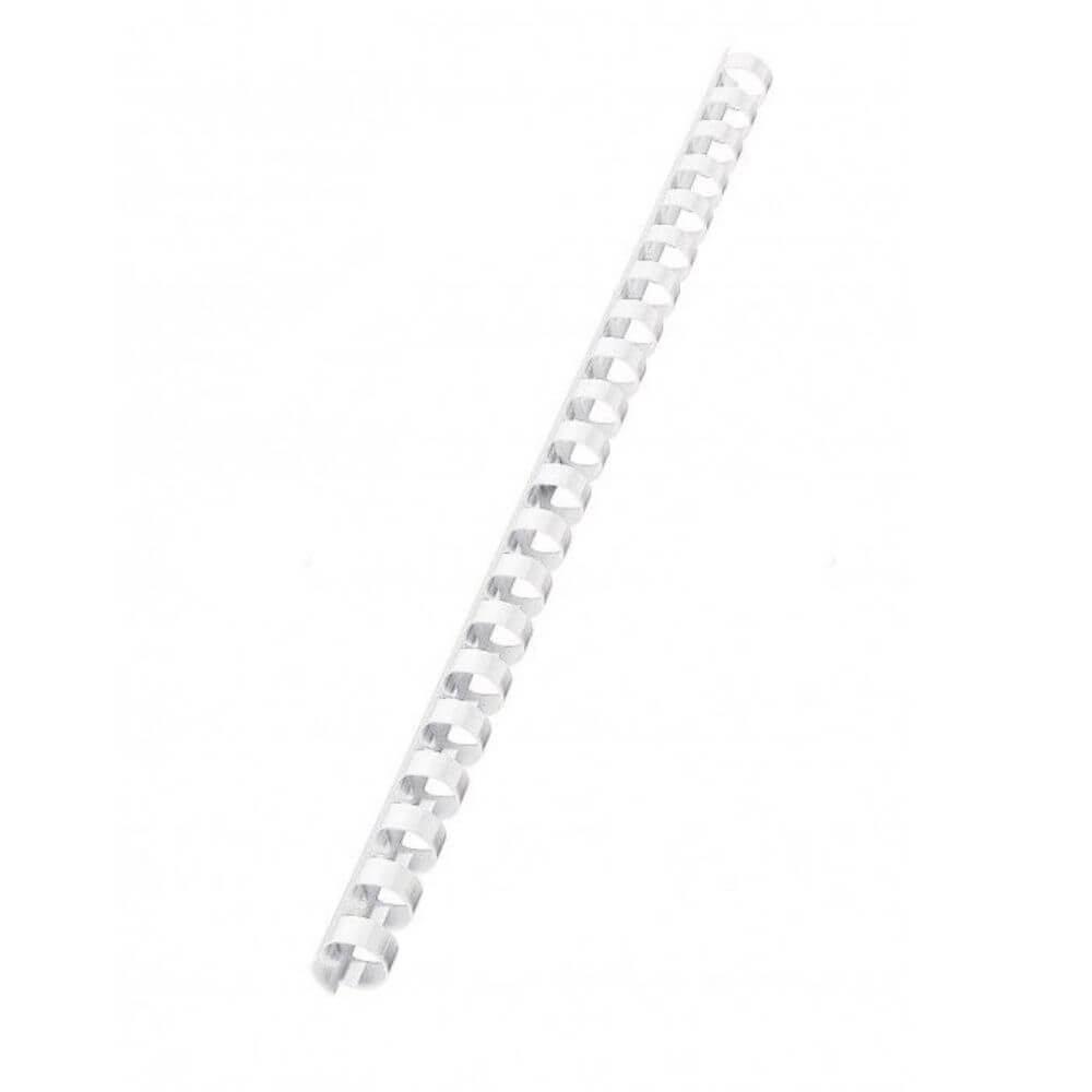 Inele din Plastic pentru Indosariere EVOffice, Dimensiune 25 mm, Capacitate 240 Coli, 50 Buc/Bax, Culoare Alb, Spirale din Plastic de Legat