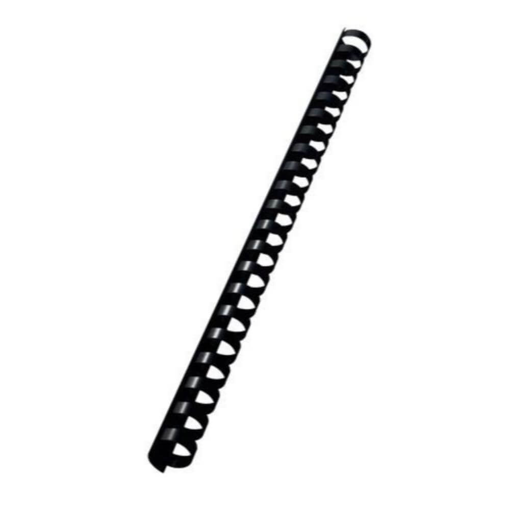 Inele din Plastic pentru Indosariere EVOffice, Dimensiune 25 mm, Capacitate 240 Coli, 50 Buc/Bax, Culoare Negru, Spirale din Plastic de Legat