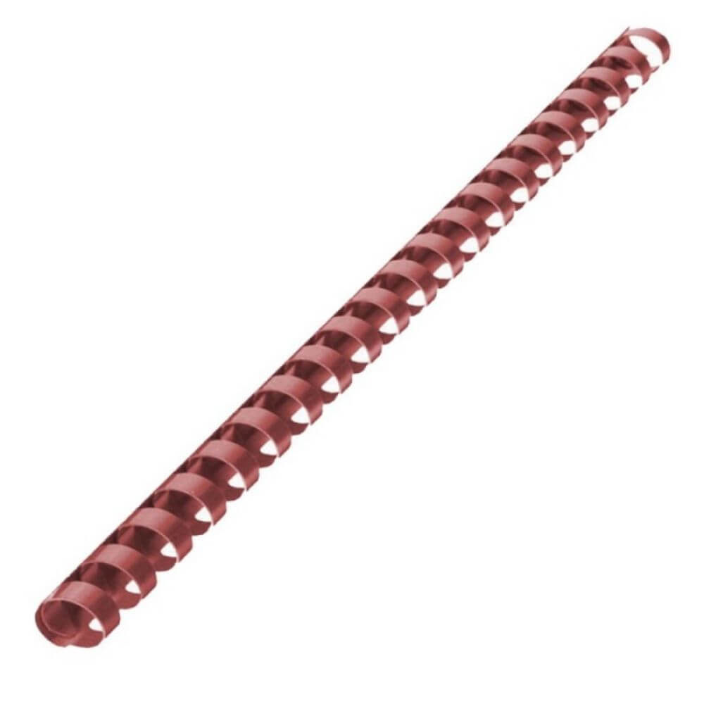 Inele din Plastic pentru Indosariere EVOffice, Dimensiune 28 mm, Capacitate 270 Coli, 50 Buc/Bax, Culoare Rosu, Spirale din Plastic de Legat