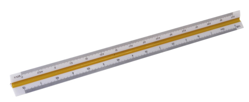 Rigla 30 Cm, Triunghiulara Cu 6 Scale (1:20; 1:25; 1:50; 1:75; 1:100; 1:125), Kangaro