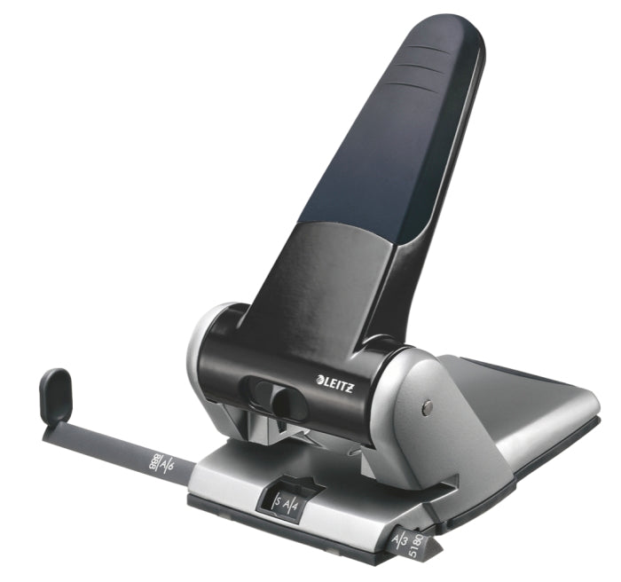 Perforator metalic Leitz 5180 de mare capacitate, 65 coli, negru