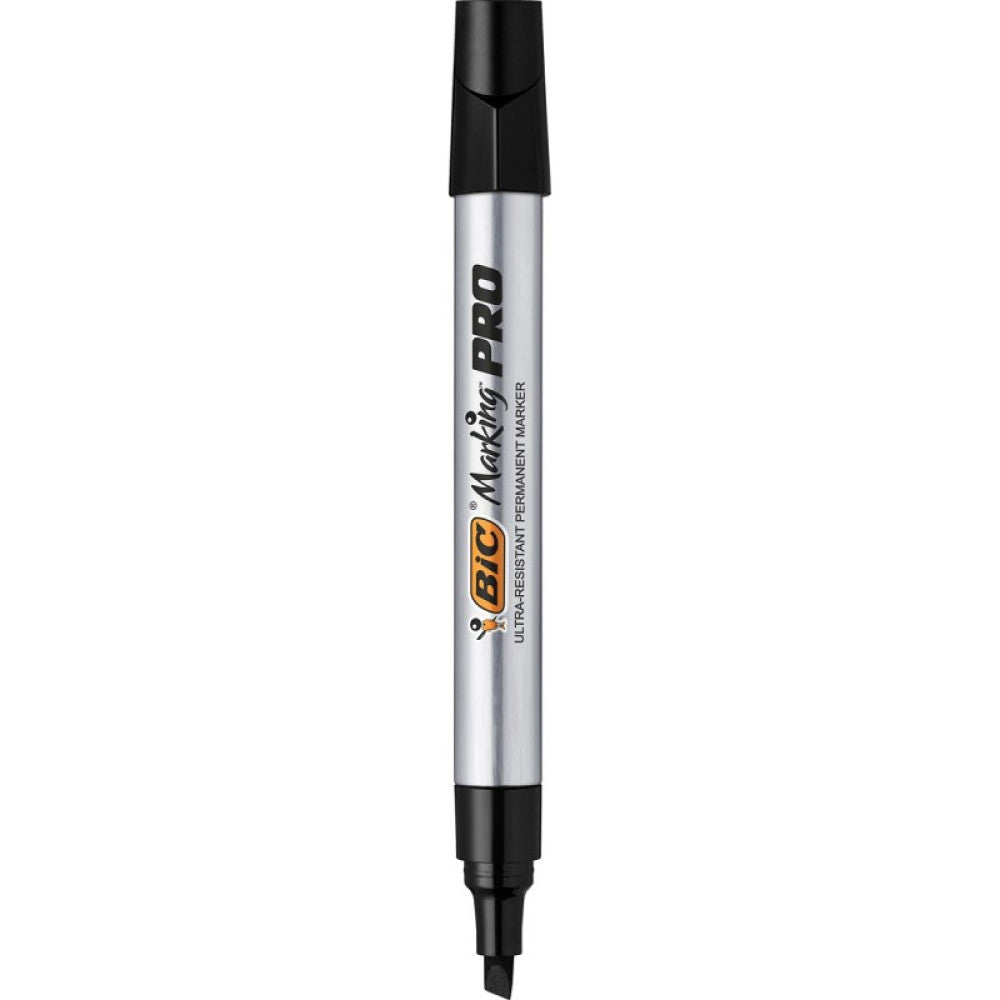 Marker Permanent Negru Varf Tesit Pro Industrial Bic