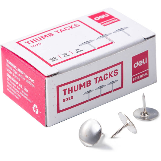 Pioneze din Metal Deli, 100 Buc/Set, Pioneze, Pioneze Metal, Pioneze Deli Metal, Set de Pioneze, Set de Pioneze Metal, Set de Pioneze Deli, Pioneze pentru Birou, Pioneze Birou, Pioneze Decorative