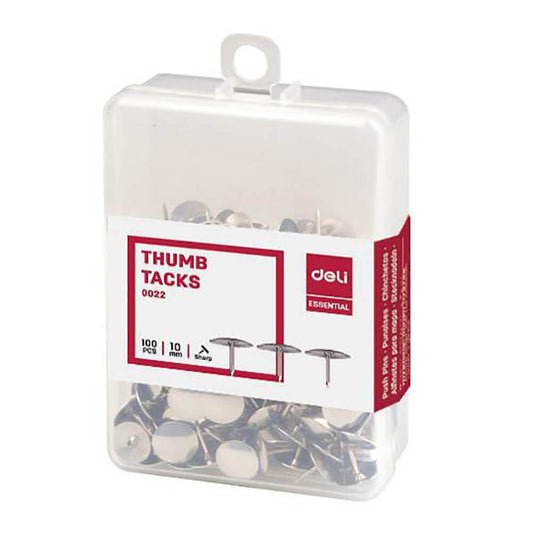 Pioneze din Inox Deli, 100 Buc/Set, Pioneze, Pioneze Inox Pioneze Deli Inox, Set de Pioneze, Set de Pioneze Inox, Set de Pioneze Deli, Pioneze pentru Birou, Pioneze Birou, Pioneze Decorative