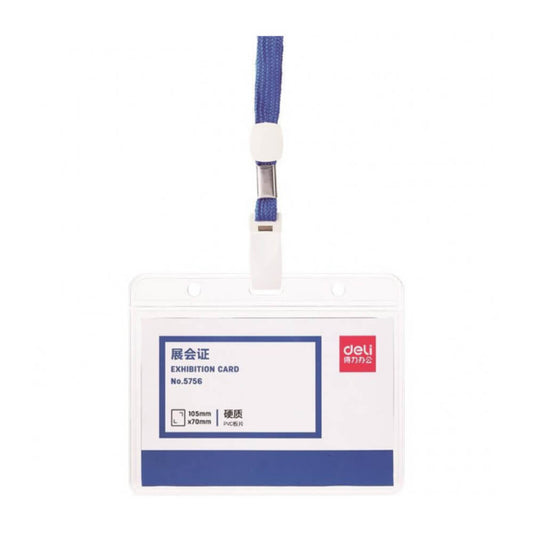 Ecuson Orizontal cu Clips Deli, 102x91 mm, Snur Textil, Ecuson Orizontal, Ecuson Deli, Ecuson Orizontal Deli, Ecuson cu Snur, Ecuson cu Snur Textil, Ecuson cu Snur Deli, Ecuson cu Clips Deli, Ecuson Orizontal