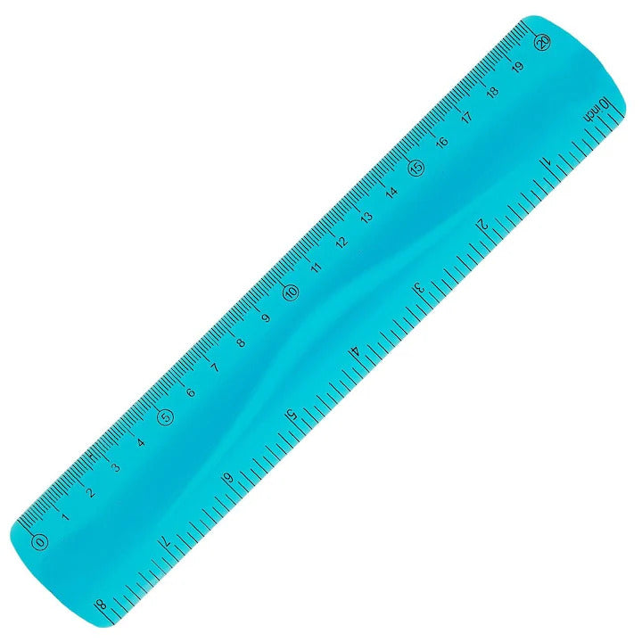 Rigla Flexibila Deli, 20 Cm, Culoare Albastru