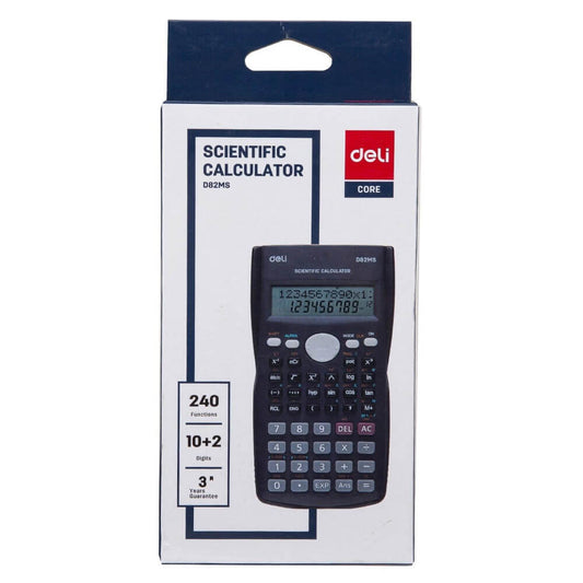 Calculator Stiintific Deli D82MS, 12 Digits, Negru, 240F, 82 Ms, Alimentare Baterie, Calculator Stiintific 12 Digits, Calculator Stiintific Bun, Calculator Stiintific Deli Bun, Calculator 12 Digits Stiintific