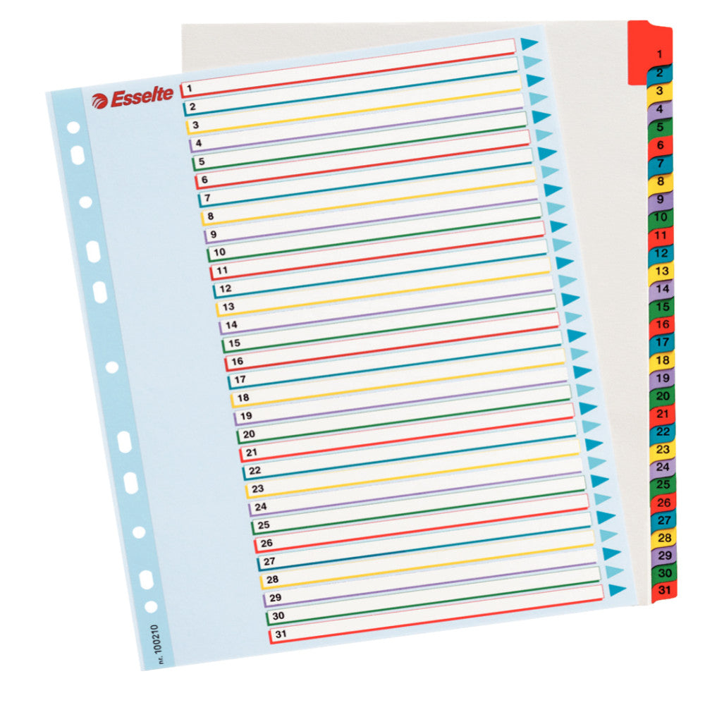 Separatoare Index Plastic 1-31 Reinscriptibil Esselte