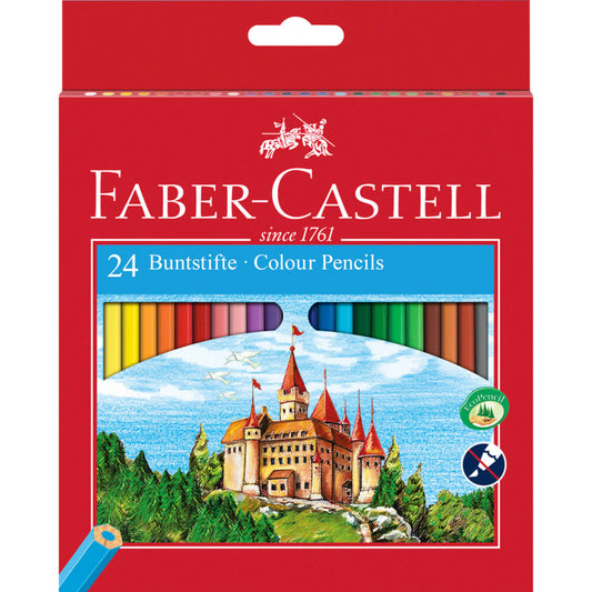 Creioane Colorate Faber-Castell Eco, 24 Buc/Set, Culori Asortate, Creion de Colorat, Creioane Colorate Faber-Castell, Creioane de Colorat pentru Copii, Creioane Multicolore, Creioane Multicolore de Colorat, Creioane Multicolore Desen