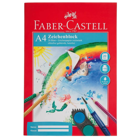 Bloc de Desen A4 Faber-Castell, 20 File, 100 g/mÂ?, Bloc pentru Desen, Bloc pentru Desene, Bloc Desen, Bloc Desene, Bloc A4, Bloc Desen Faber-Castell, Faber-Castell Bloc Desen, Bloc de Desen, Materiale Arta