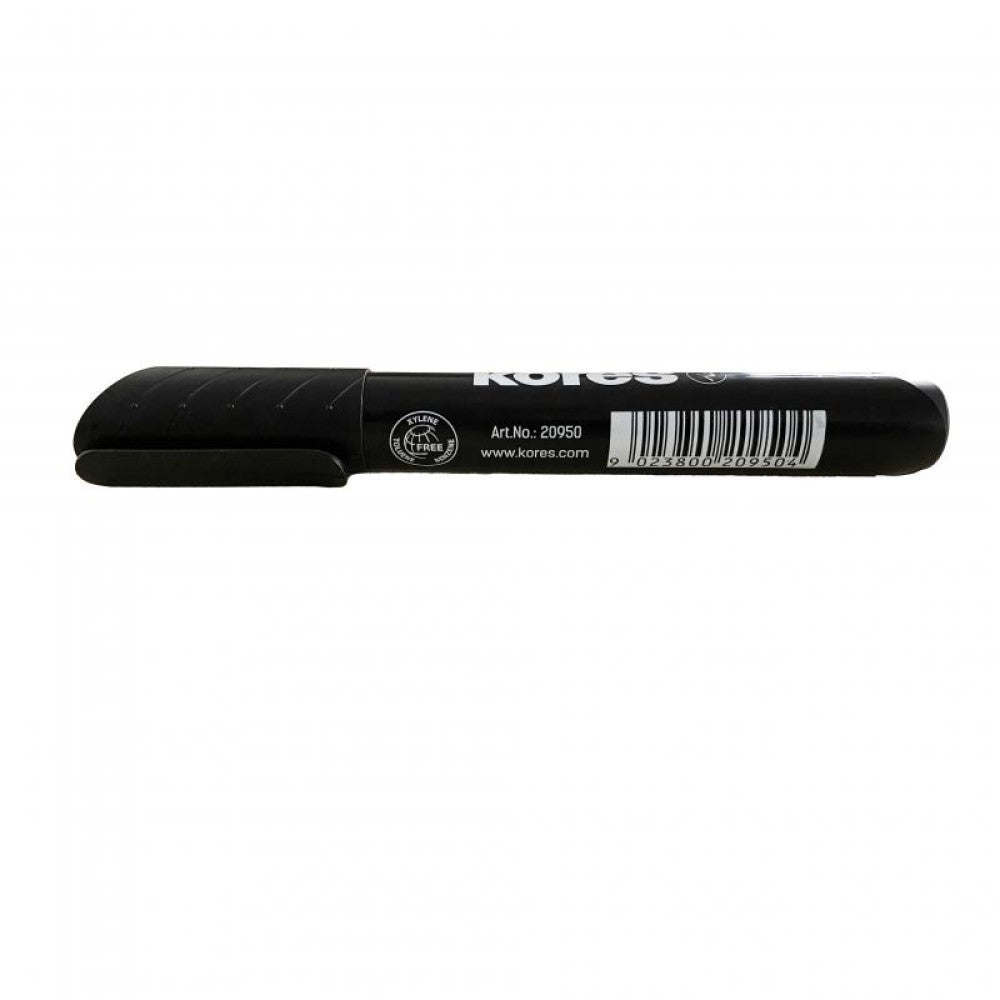 Marker Permanent Negru Varf Tesit Kores