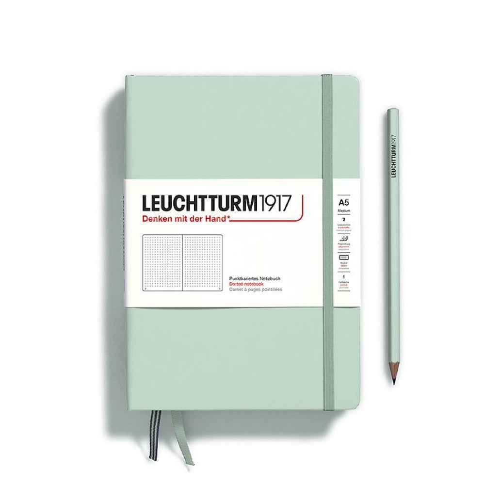 Caiet A5 Punctat Coperta Rigida Verde Menta Leuchtturm