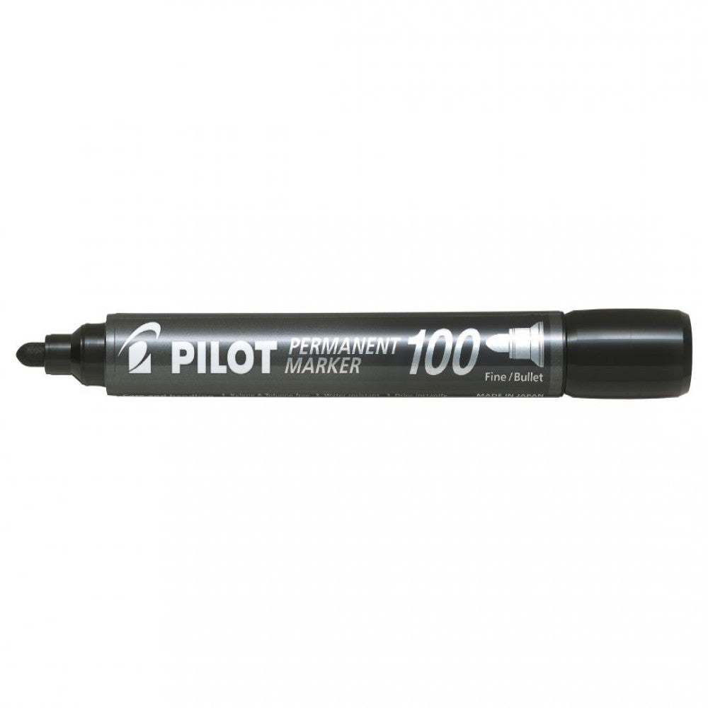 Marker Permanent Negru Varf Rotund 3mm 100 Pilot