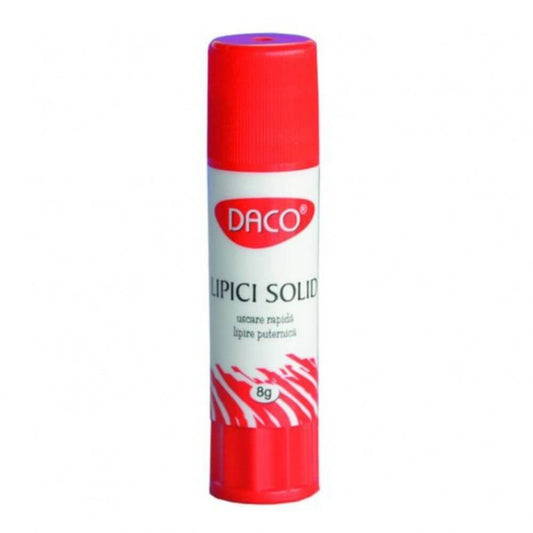 Lipici Solid DACO, 8 g, Material PVP, Lipici pentru Uz Scolar, Lipici Scoala, Lipici Solid Mic, Lipici Solid, Lipici pentru Craft, Lipici Daco Solid, Lipici din PVP, Lipici Solid cu Uscare Rapida, Lipici Solid Rezistent