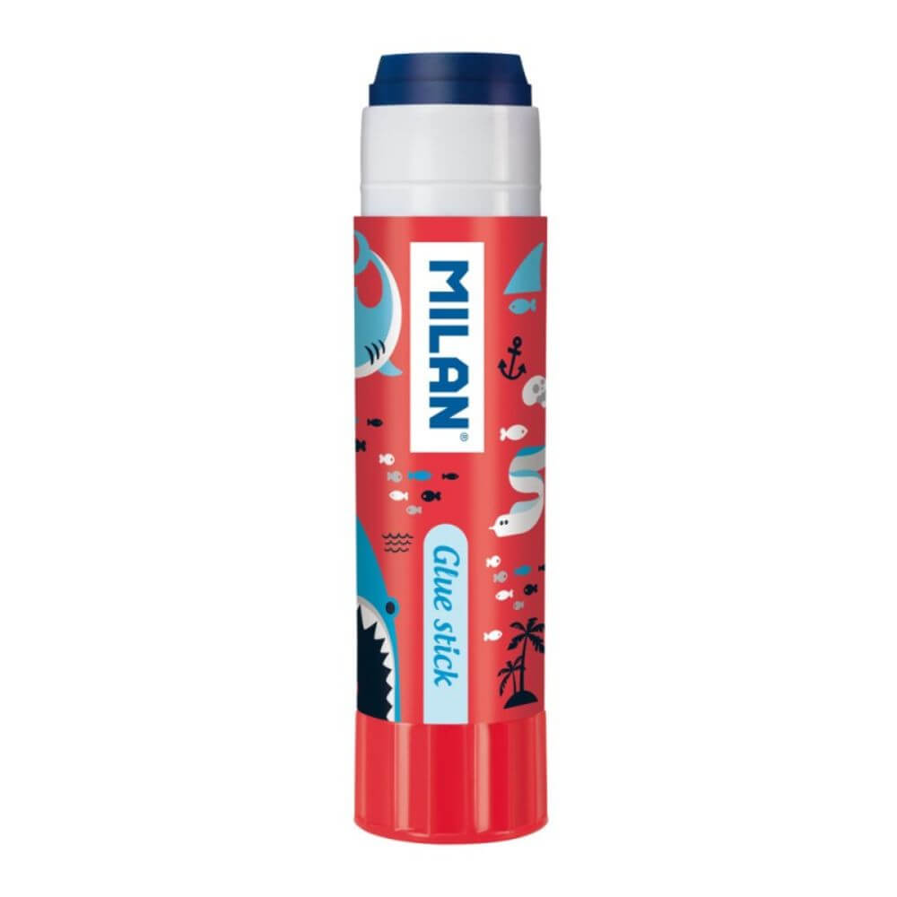 Lipici Solid Tip Stick MILAN, Model Shark Attack, 21 g, Mov, Lipici Scoala Solid, Lipici Scoala, Lipici Milan, Lipici Solid Stick, Lipici pentru Craft, Lipici Milan Stick