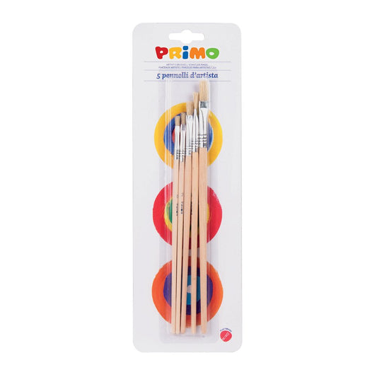 Set  pensule Morocolor Primo, drepte, 5 bucati/set