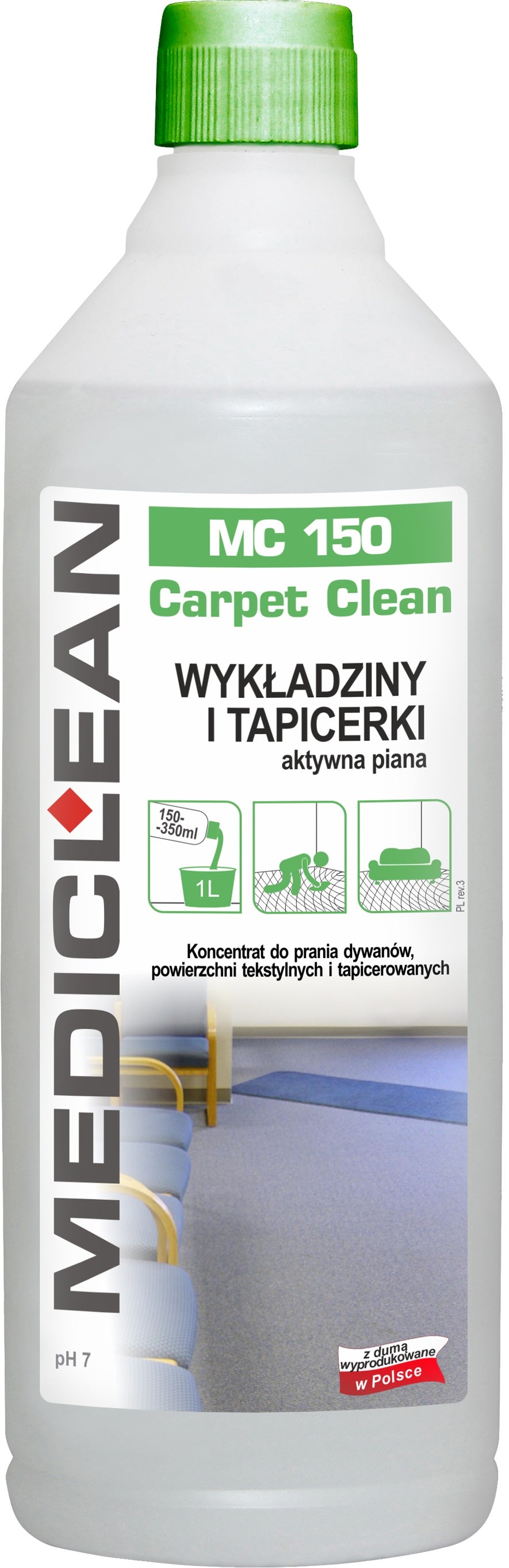Detergent Pentru Spalarea Covoarelor Mediclean Mc150, 1l