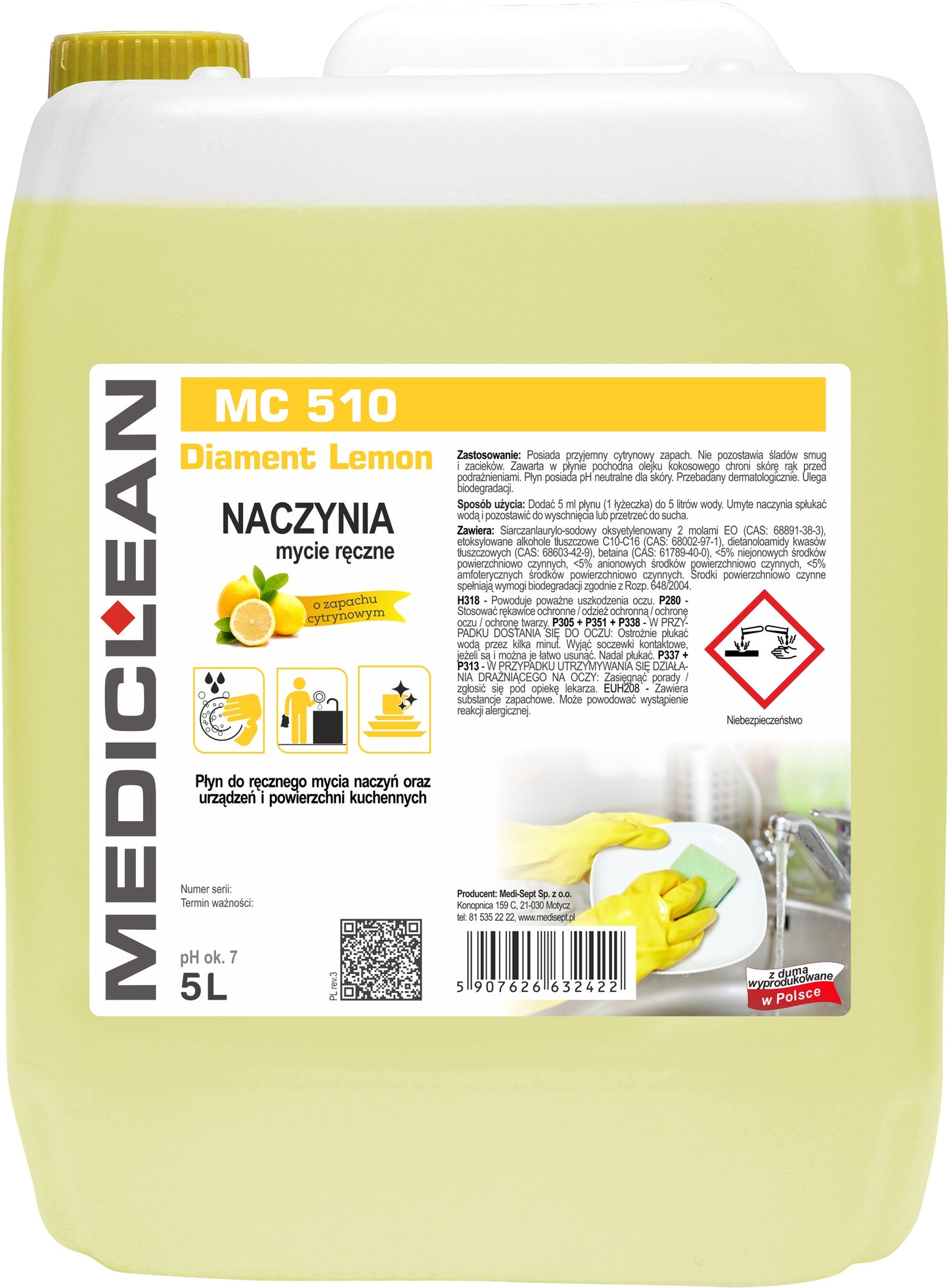 Detergent Vase Mediclean Mc510, 5l - Lamaie