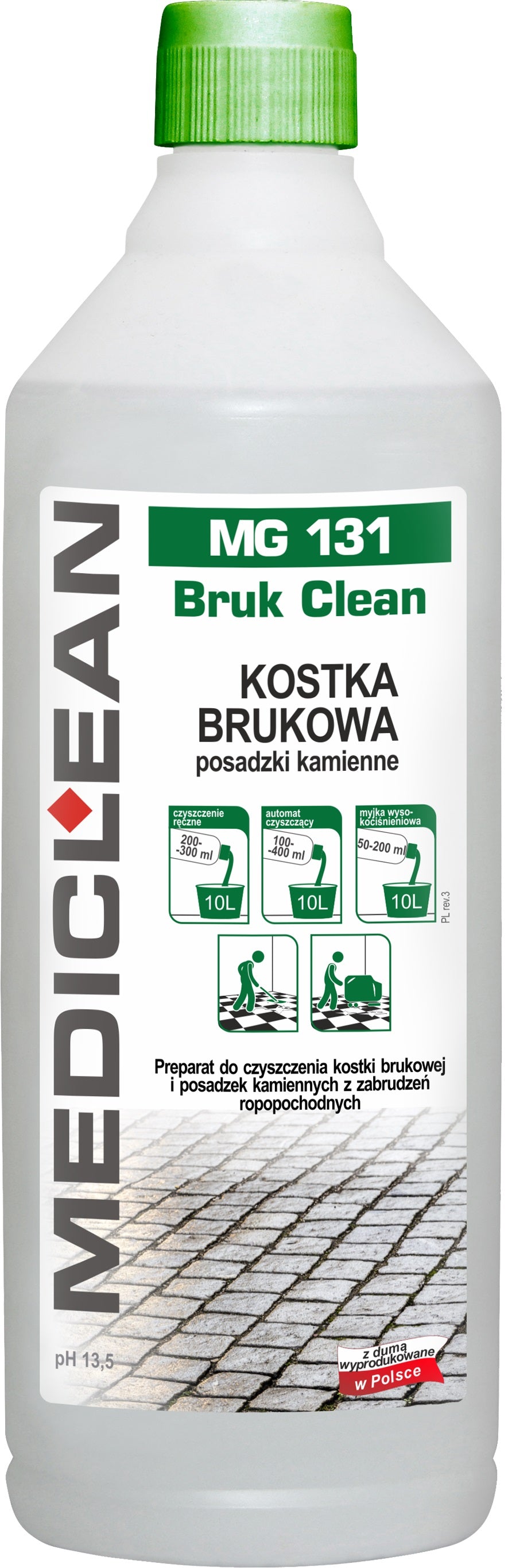 Detergent Pardoseli Pt Pavele Asfaltice Si Pardoseli Din Piatra Mediclean Mg131, 1l