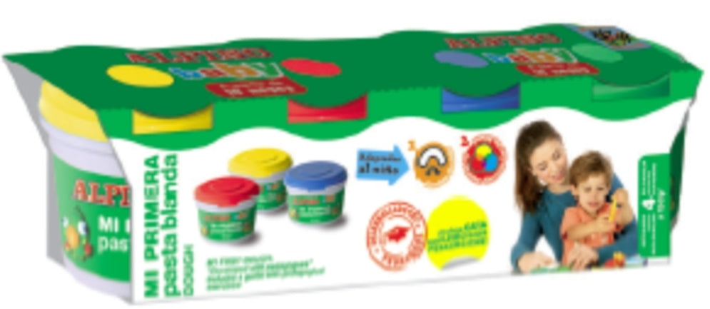 Kit 4 Culori X 140gr Plastilina, Alpino Baby