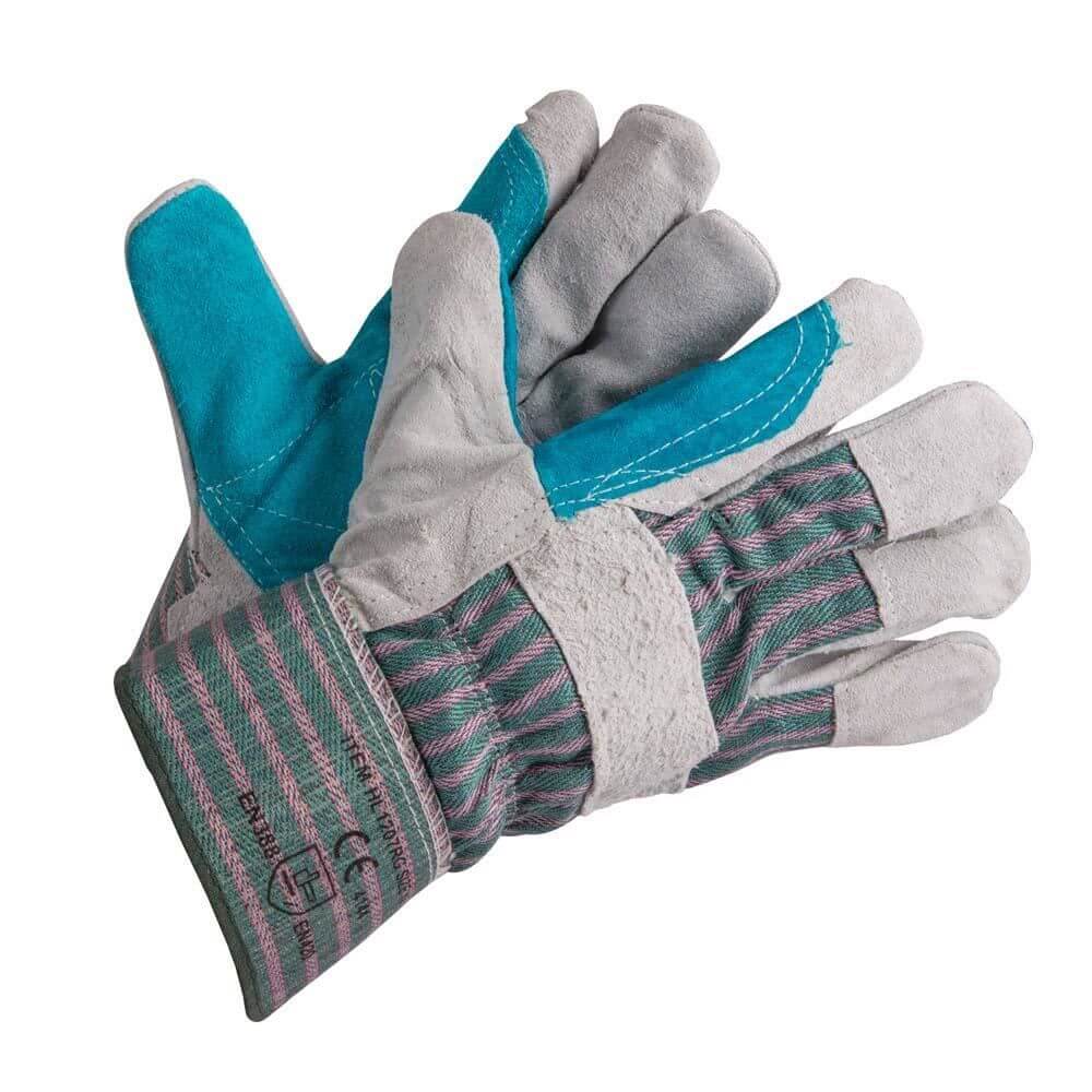 Manusi Piele PROTEK, Piele Spalt de Bovina si Bumbac, Intaritura Dubla in Palma, Multicolor, Manusi din Piele Uz General, Manusi Protectie din Piele, Manusi Protectie din Piele Subtire, Manusi din Piele Spalt de Bovina Protectie, Manusi Protectie Maini