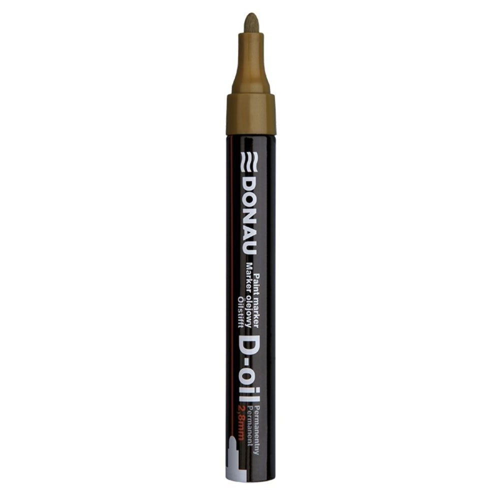 Marker Permanent pe Baza de Ulei, Varf Rotund, Scriere 2.8 mm, Culoare Aurie, Marker Colorat, Marker pentru Birou