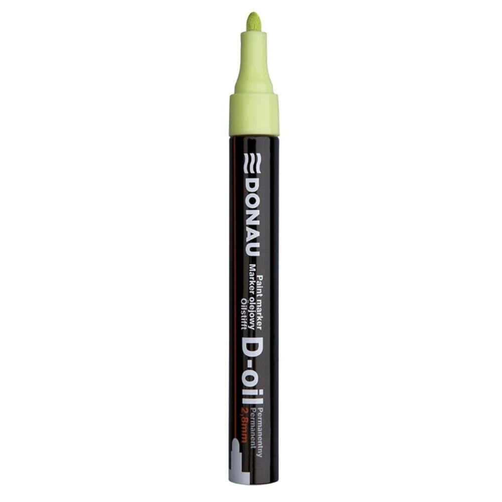Marker Permanent pe Baza de Ulei, Varf Rotund, Scriere 2.8 mm, Culoare Galbena, Marker Colorat, Marker pentru Birou