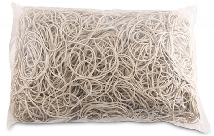 Elastice Pentru Bani, 1.5mm Grosime, D 60mm, 60% Cauciuc, 1000g/punga, Office Products -culoare Alba
