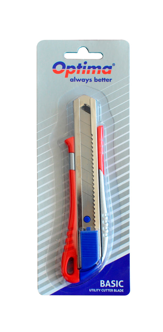 Cutter Basic Optima, Lama 18mm Sk5, Sina Metalica, Aluminiu Cu Abs
