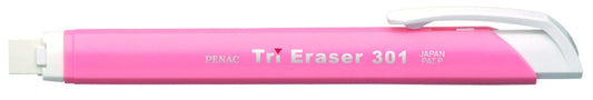 Radiera Mecanica Penac Tri Eraser, Triunghiulara, 100% Cauciuc - Corp Roz Pastel