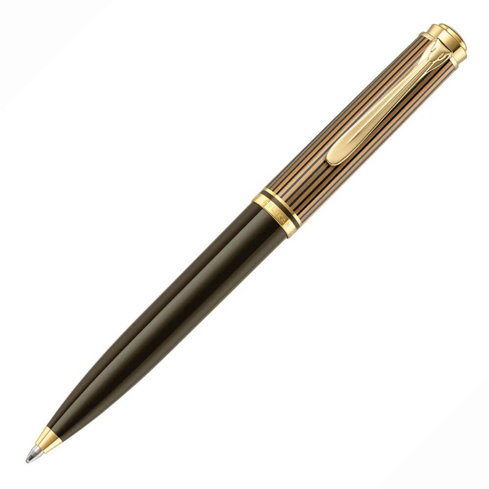 Pix Souveran K800, Mina Tip Parker, Accesorii Placate Cu Aur, Corp Negru-maro