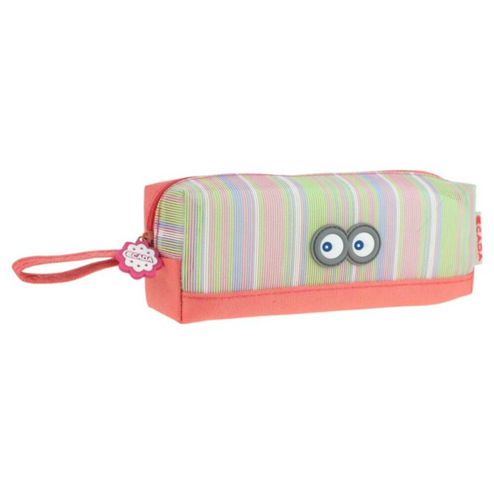 Penar Borseta ECADA, 20x5x6.5 cm, Poliester, Roz, Borseta pentru Scoala, Penare Tip Borseta, Penar pentru Fete, Penare cu Fermoar, Penare de Scoala, Penare Scolare, Penar Scolar, Rechizite Scolare
