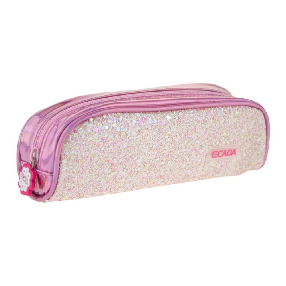Penar Borseta DACO, 22.5x5.5x7.5 cm, Roz, Material PVC, Borseta pentru Scoala, Penare Tip Borseta, Penar pentru Fete, Penare cu Fermoar, Penare din Bumbac, Penare de Scoala, Penare Scolare, Penar Scolar, Rechizite Scolare