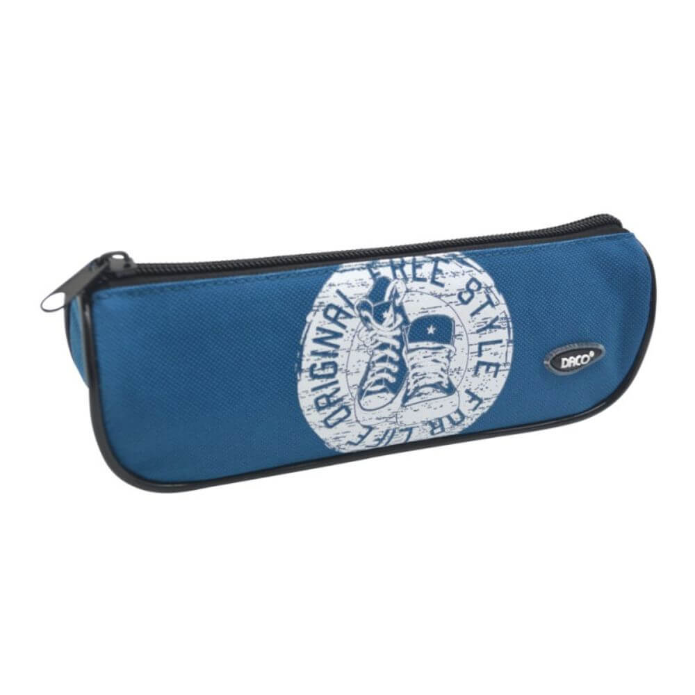 Penar Borseta DACO, 20x7x5 cm, Material Poliester, Albastru, Borseta pentru Scoala, Penare Tip Borseta, Penar pentru Fete, Penare cu Fermoar, Portfard Mic Cosmetice, Penare de Scoala, Penare Scolare, Penar Scolar, Rechizite Scolare