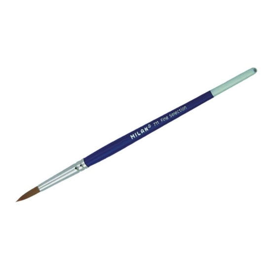 Pensula MILAN Seria 711, Numarul 12, Varf Rotund, Par Sintetic, Pensule MILAN, Pensule pentru Pictura, Rechizite, Pensule Desen, Pensule cu Varf Rotund, Pensule Desen cu Par Sintetic, Pensule Rotunde, Materiale Pictura
