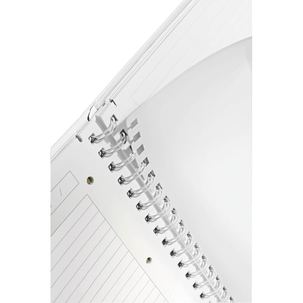 Caiet de birou Leitz WOW, PP, A4, cu spira, dictando, turcoaz metalizat