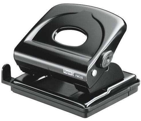 Perforator metalic Rapid FMC25, 25 de coli, cutie, negru