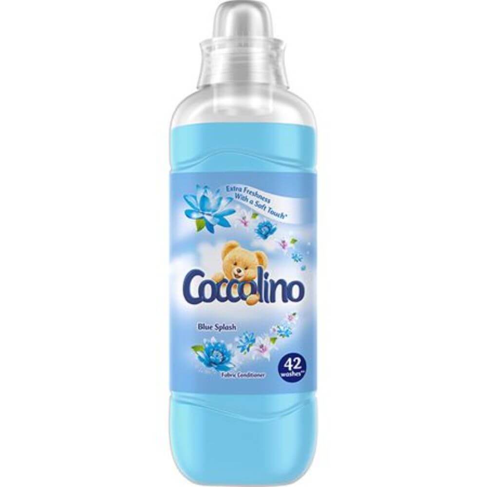 Balsam Rufe Coccolino Blue Splash, 1L, 42 Spalari, Parfum de Primavara, Detergent pentru Haine, Balsamuri pentru Rufe, Balsam pentru Ingrijire Haine, Balsamuri pentru Haine