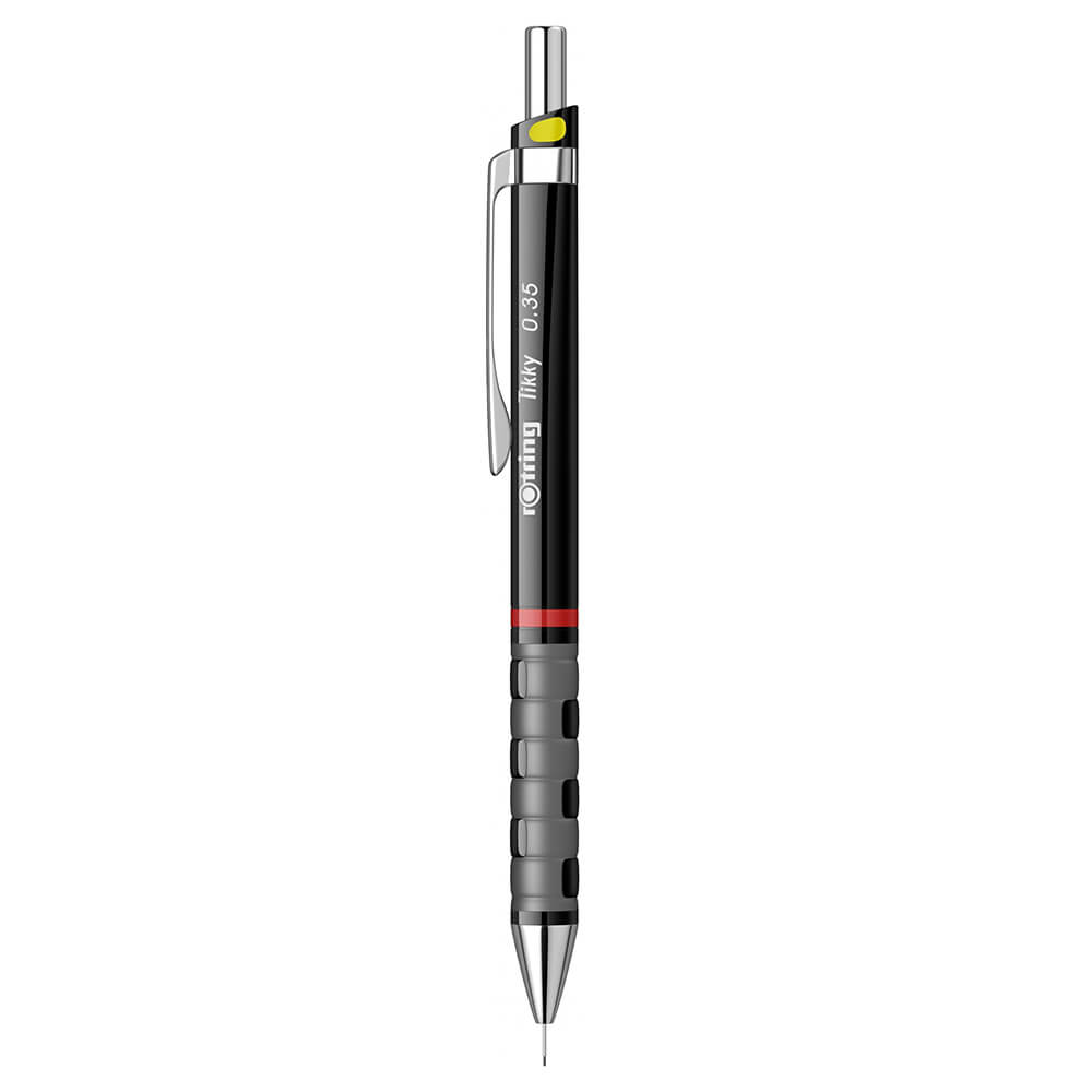 Creion Mecanic ROTRING Tikky III, Mina de 0.35 mm, Negru, Corp din Plastic cu Radiera, Creion Mecanic Negru, Creioane Mecanice, Creion Mecanic Rotring, Creion Mecanic cu Mina, Creioane Mecanice cu Mina, Creion Mecanic 0.35 mm, Creion Mecanic Plastic