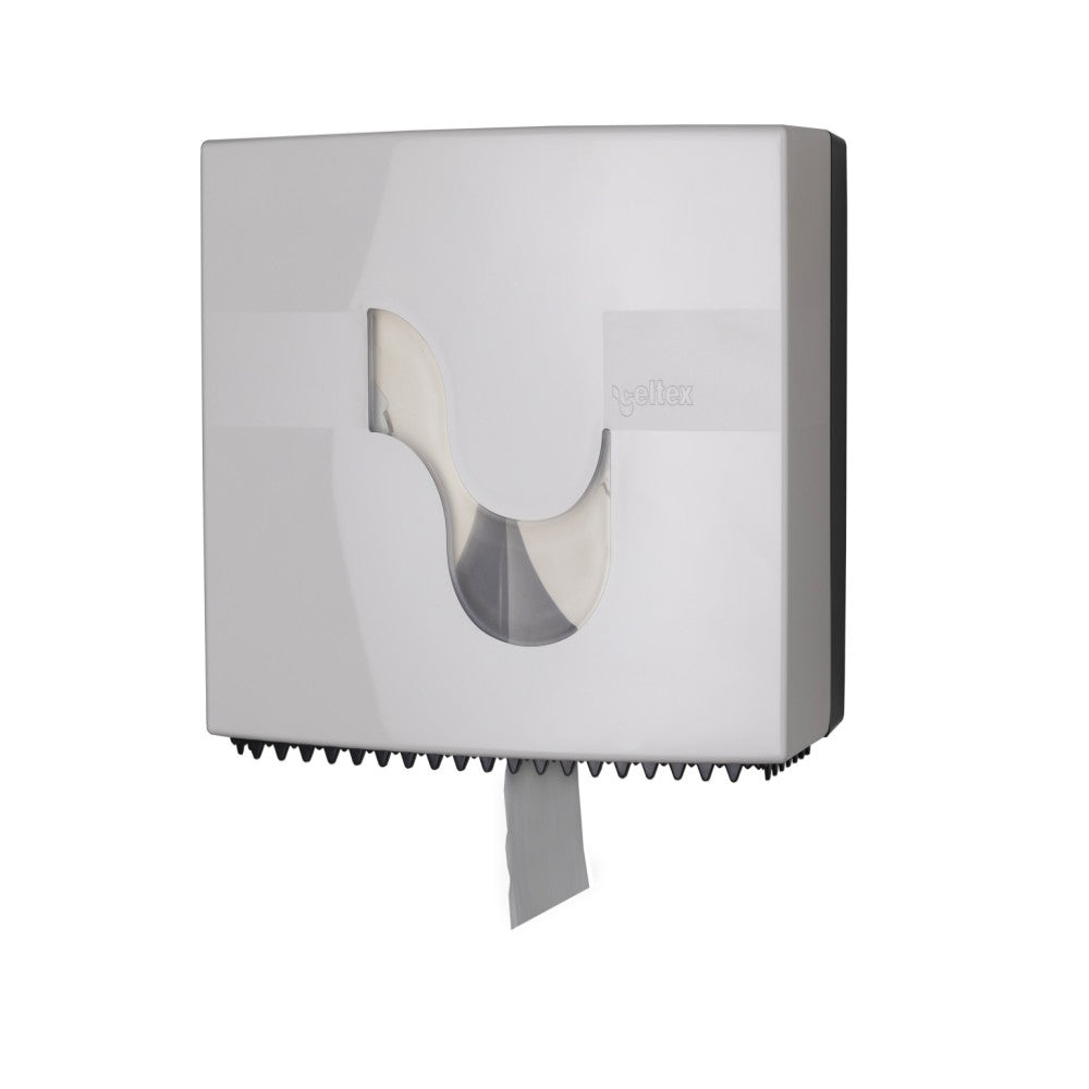 Dispenser Hartie Igienica Celtex Revolver, Sistem Duo Megamini, Alb