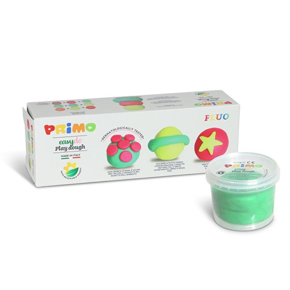 Plastilina Morocolor Primo, 3 Culori Fluorescente In Recipient Plastic, 100g
